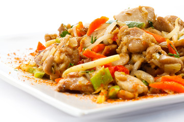 Asian food - chicken with vegetables