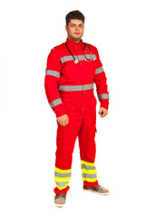 Full length of paramedic man
