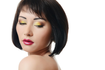 Fototapeta premium Portrait of woman with professional make-up