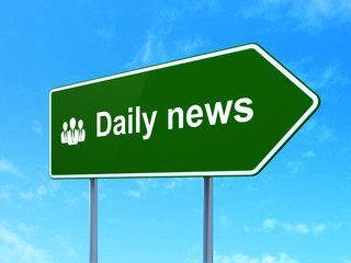 News concept: Daily News and Business People on road sign