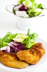 Chops in breadcrumbs