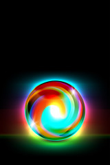 Abstract glowing ball for your design