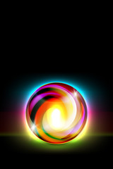 Abstract glowing ball for your design