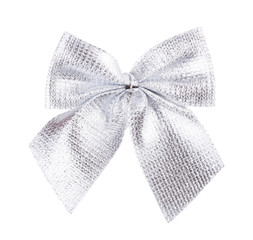silver bow ribbon