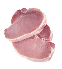 pork chops isolated on white background
