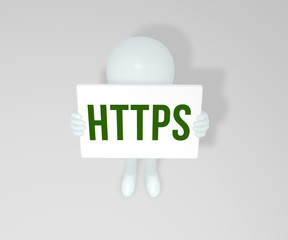 https on the sign little man