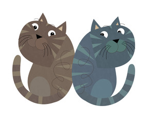 The cartoon cat - illustration for the children