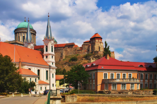 View of an Esztergom Basilica, Hungary