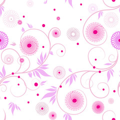 Seamless texture with flowers.