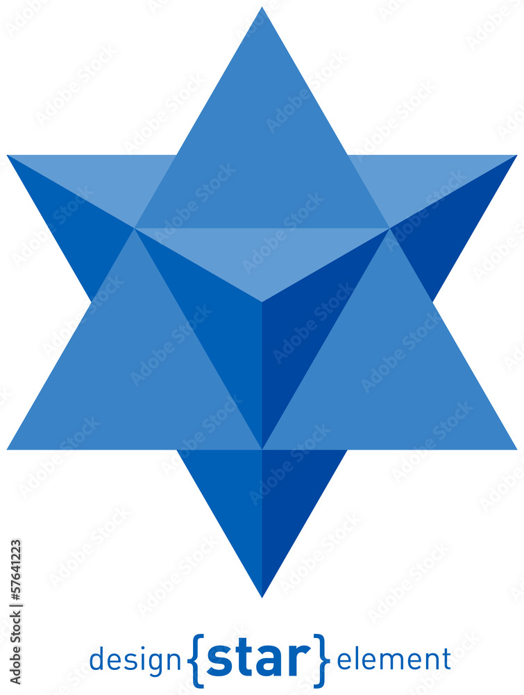 Aufkleber star of david abstract raster design element