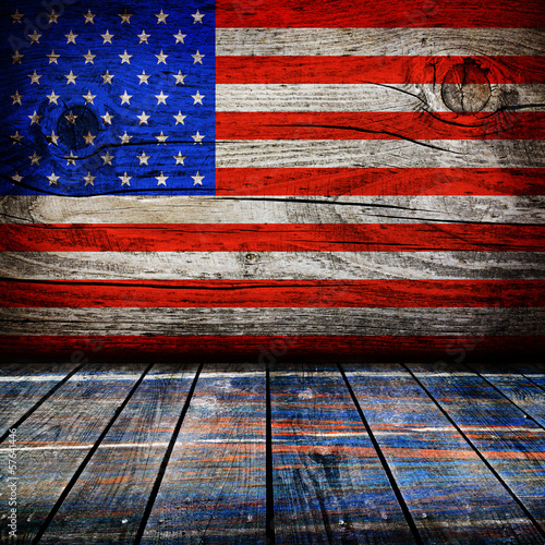 "empty interior room with american flag colors" Stock photo and royalty