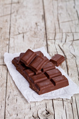 some pieces of chocolate