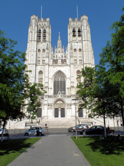 Fototapeta na wymiar Katedra w Brukseli