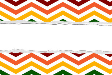 Rainbow Color Chevron Torn Background for your message or invita