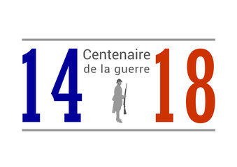 Centenaire guerre 14-18 - fond blanc