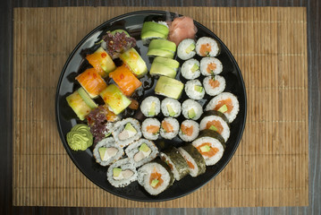 Sushi in restaurant