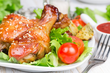 Grilled chicken legs