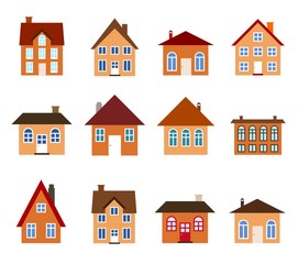 Cartoon homes - cute illustration collection
