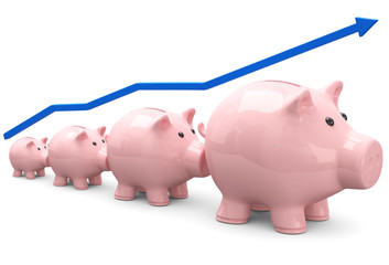 Sparschweine Wachstum