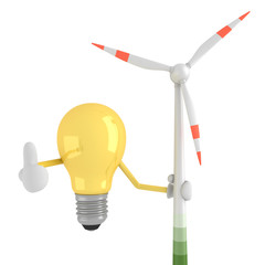 Intelligente Glühbirne - Windenergie