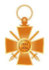 Obraz premium Croix de guerre - commémoration du centenaire 1914-1918