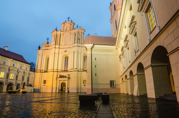 Sts. Johns&rsquo; Church in Vilnius after rain