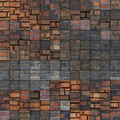 abstract mosaic tile grunge brick pattern