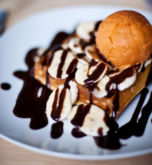 Ice cream and banana