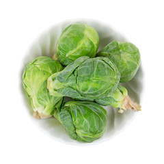 Fresh Brussels Sprouts In A Small Bowl