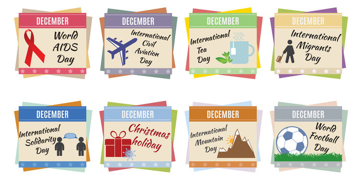 World holidays. December