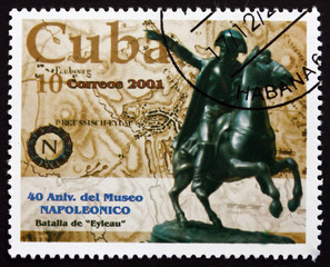 Postage stamp Cuba 2001 Equestrian Statue of Napoleon