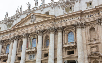 Fototapeta na wymiar St. Peter's Basilica Close-Up