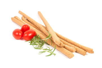 Grissini with cherry tomato and rosemary
