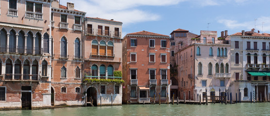 Buildings along Grand Canal in Venice