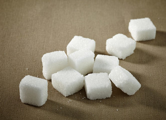 White sugar cubes