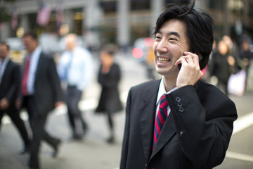 Asian businessman in New York City street