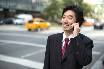 Asian businessman in New York City street