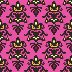 Seamless Roayl damask Vector Pattern