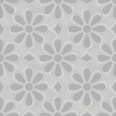 Seamless gray floral background