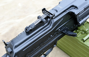 General purpose machine gun Pecheneg close up