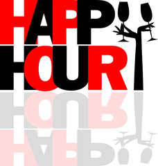 Happy Hour logo con mani