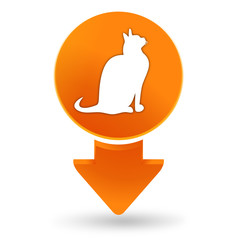 chat sur signet orange
