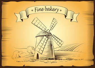 Bakery. loaf, baguette, baked goods, croissant, cupcake, bagel