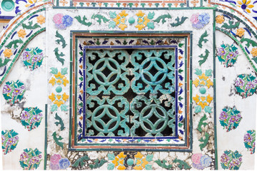 Ceramic decoration,The temple of the dawn in Bangkok