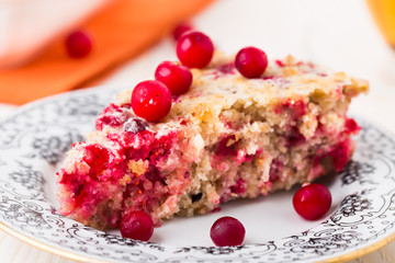 Slice of cranberry pie