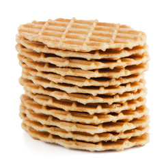 Pile of sweet waffles
