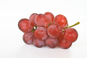 Cluster of ripe juicy red grapes
