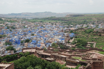 Fototapeta na wymiar Jodhpur, niebieskie miasta