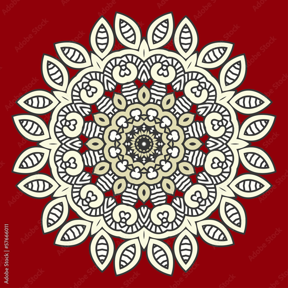 Poster vector round decorative design element