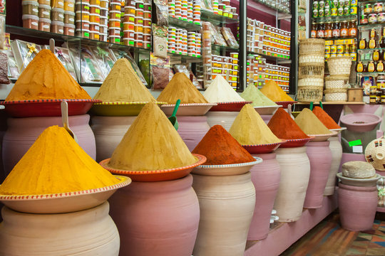 Spices At The Market Marrakech, Morocco